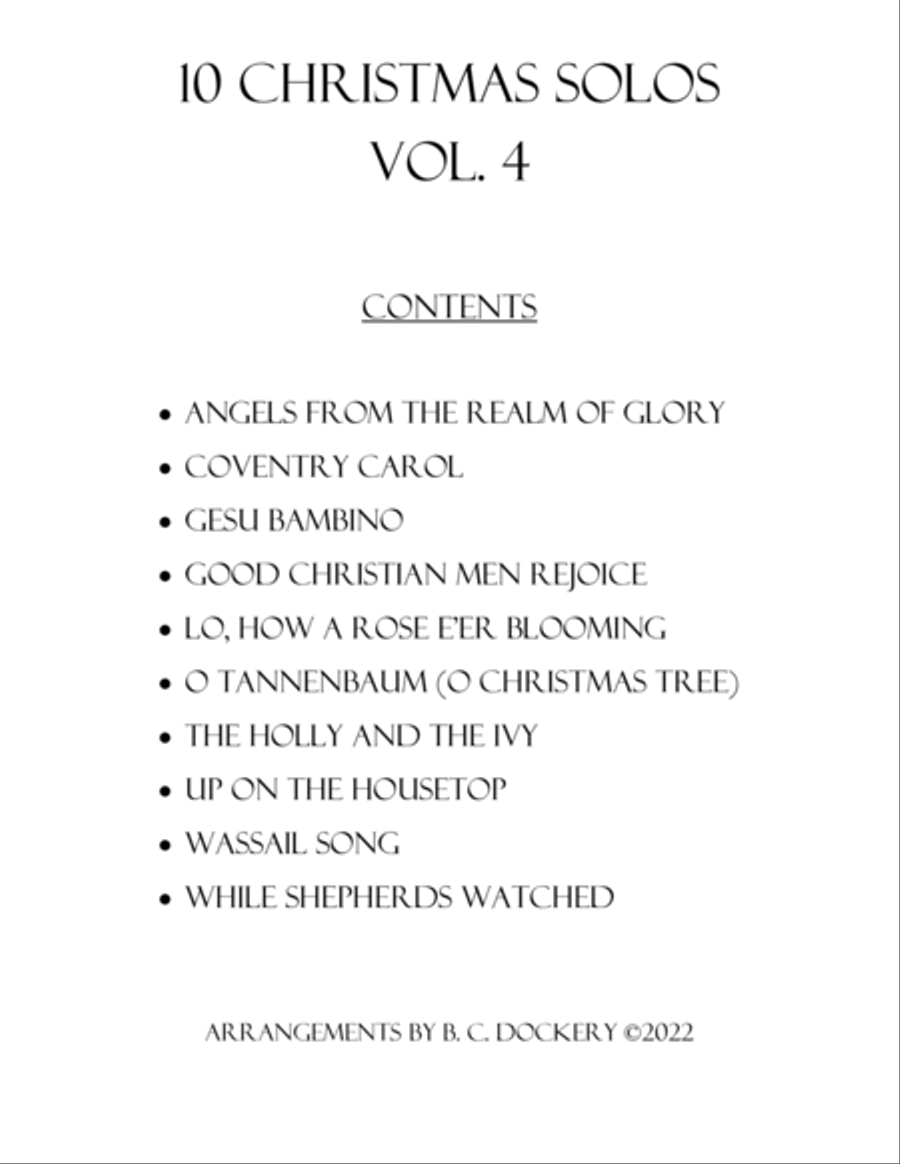 10 Christmas Solos for Trumpet with Piano Accompaniment (Vol. 4) B-Flat Trumpet scores gallery preview page 2