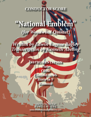 Book cover for March - National Emblem (for Woodwind Quintet)