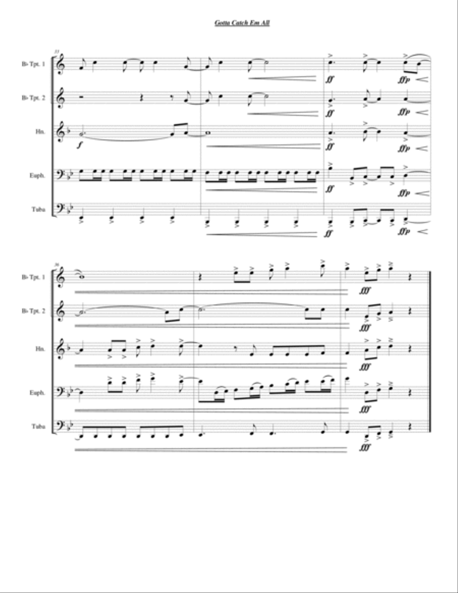 Gotta Catch Em All Chamber Music scores gallery preview page 5