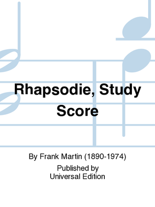 Rhapsodie, Study Score