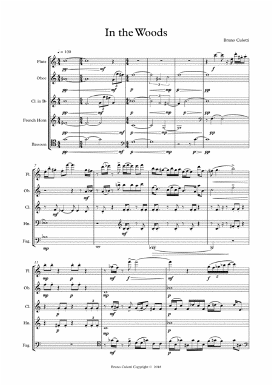 In the Woods In the Woods Woodwind Quintet scores gallery preview page 3