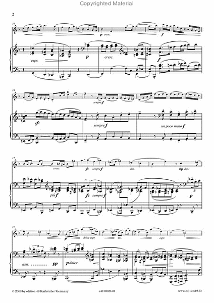 Sonate F-Dur fur Violine und Klavier op. 13a