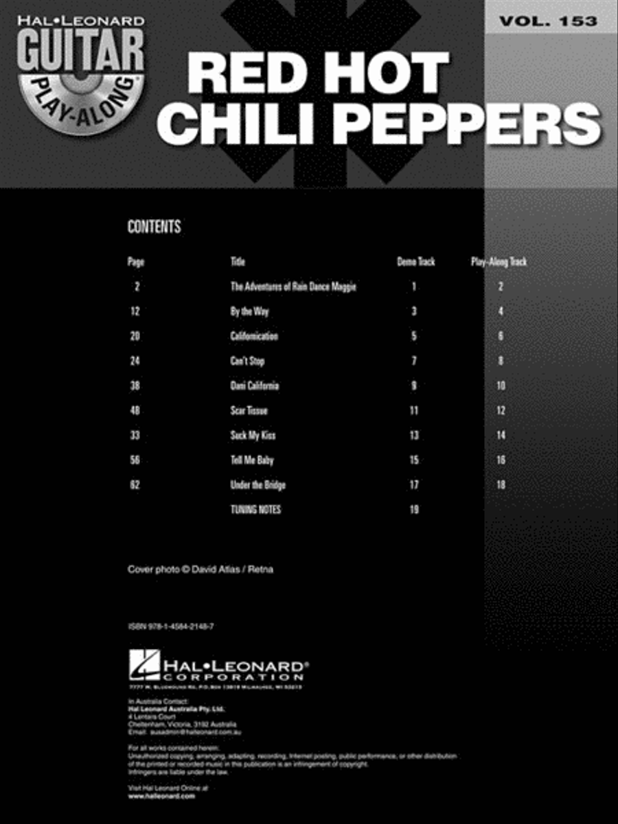 Red Hot Chili Peppers Guitar Tablature scores gallery preview page 5