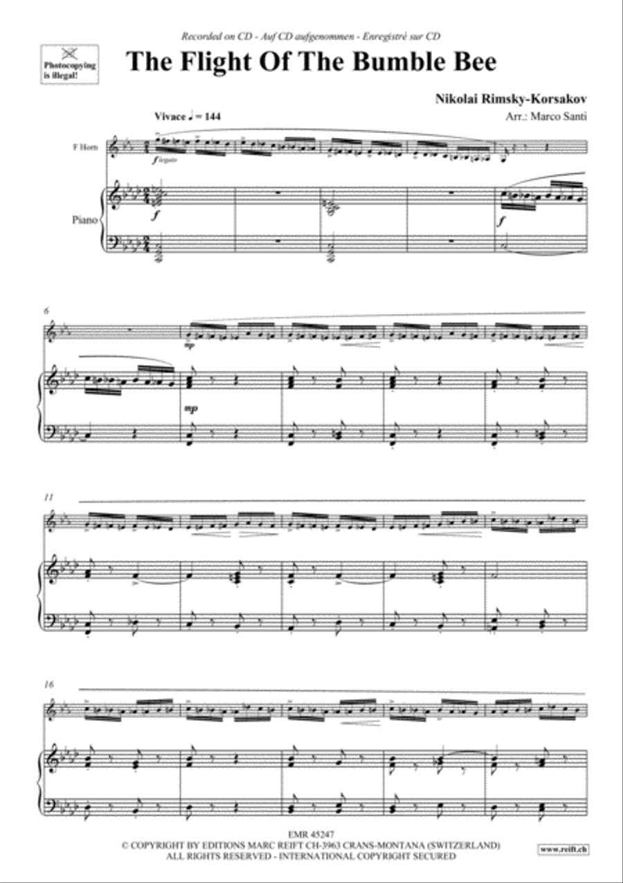 The Flight Of The Bumble Bee Horn scores gallery preview page 4