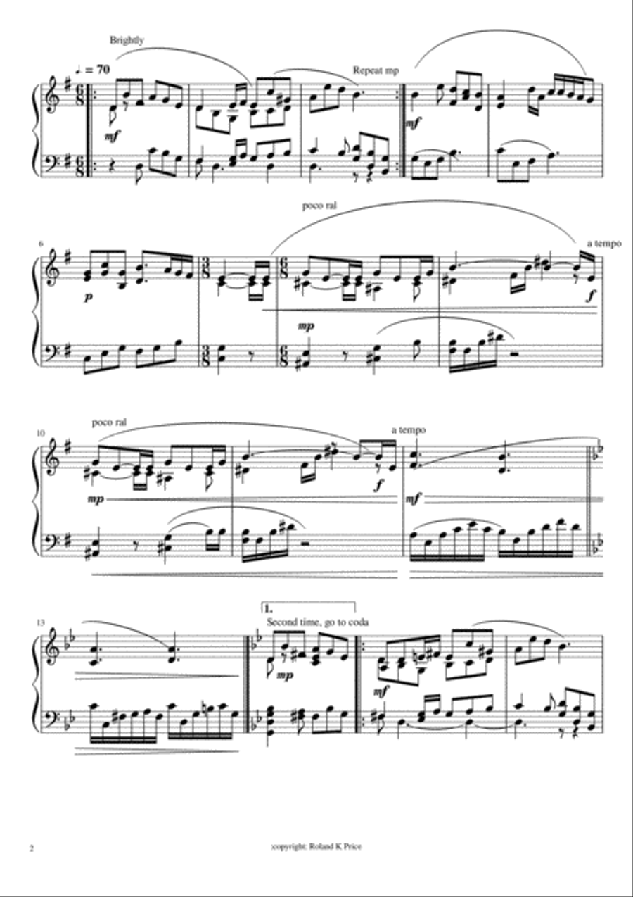 The Two Comings (for piano solo) Piano Solo scores gallery preview page 2