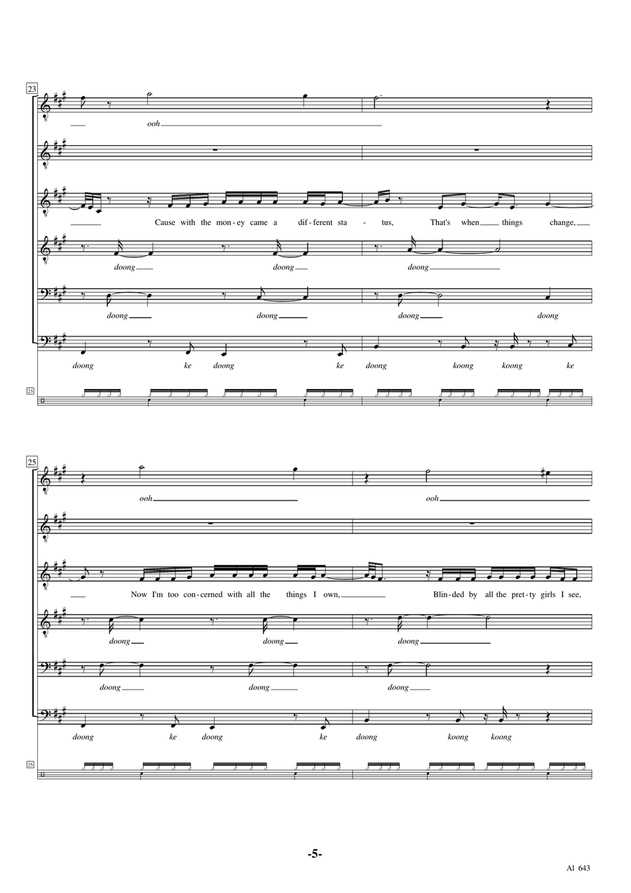 Rise And Fall Rise And Fall A Cappella scores gallery preview page 5