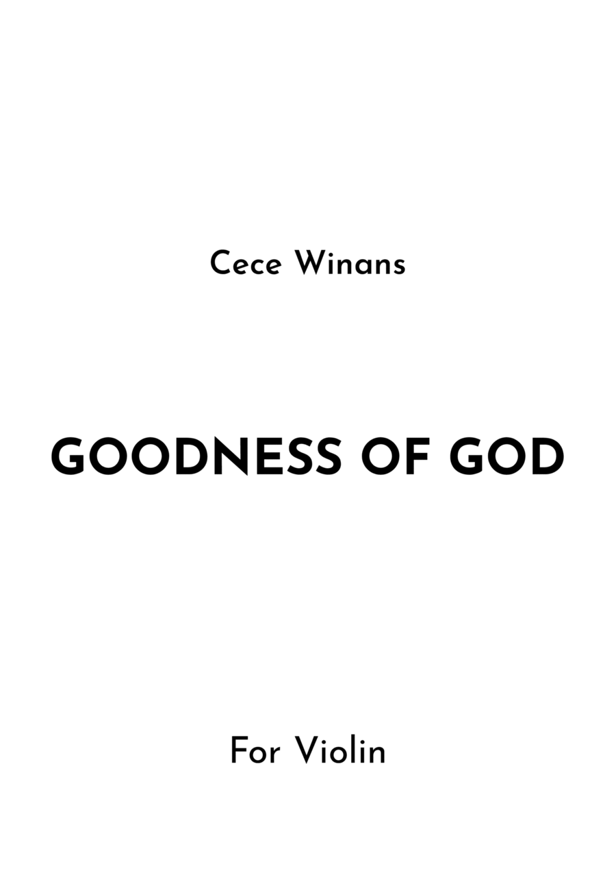 Goodness Of God Goodness Of God Violin Solo scores gallery preview page 1