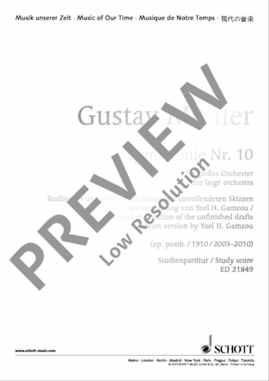 Symphonie Nr. 10 Orchestra scores gallery preview page 2