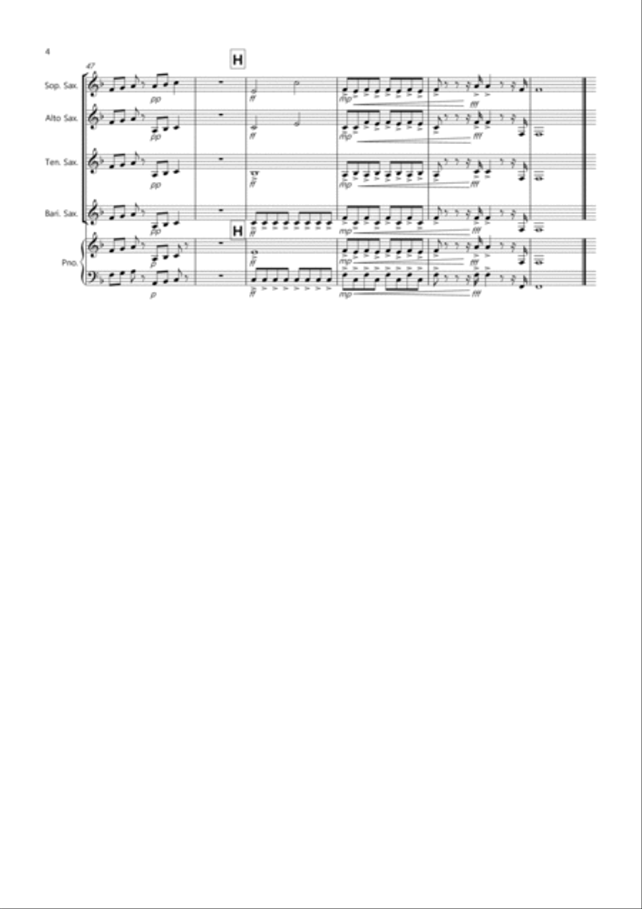 William Tell Overture for Saxophone Quartet Saxophone Quartet scores gallery preview page 4