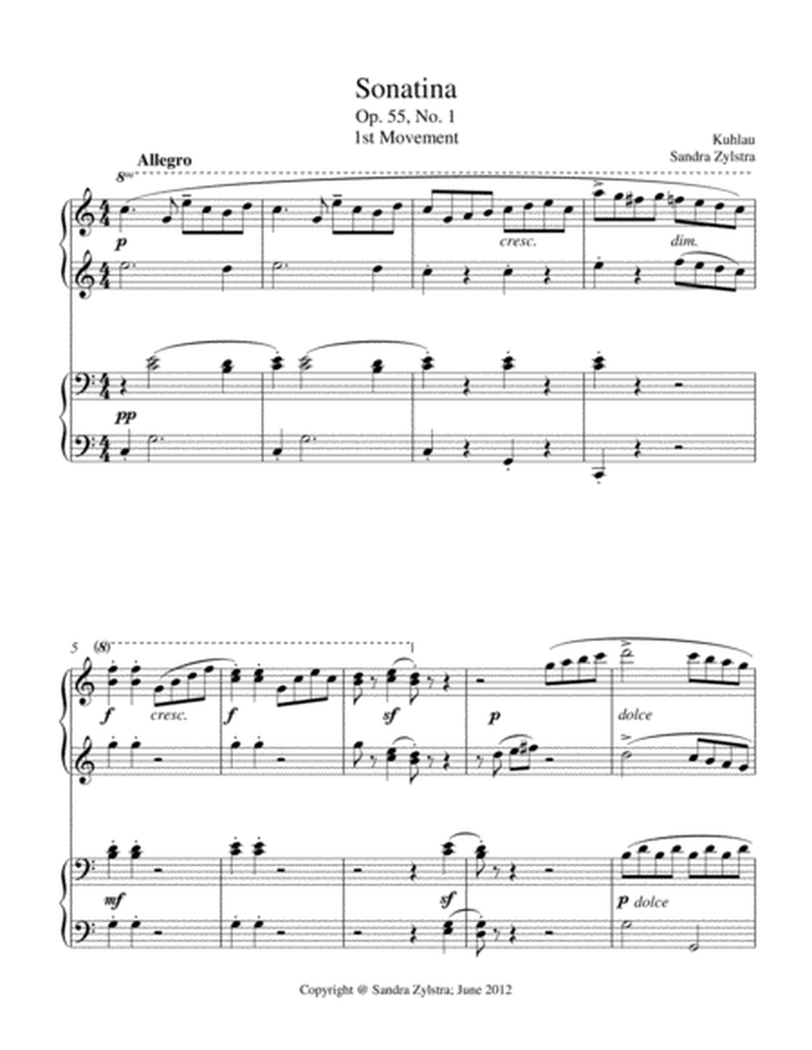 Sonatina-Kuhlau (Op. 55, No. 1) image number null