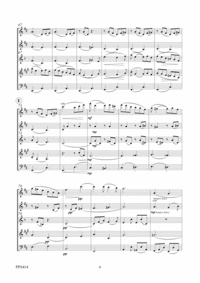 G. FAURÉ: BERCEUSE OPUS 16 for woodwind quintet