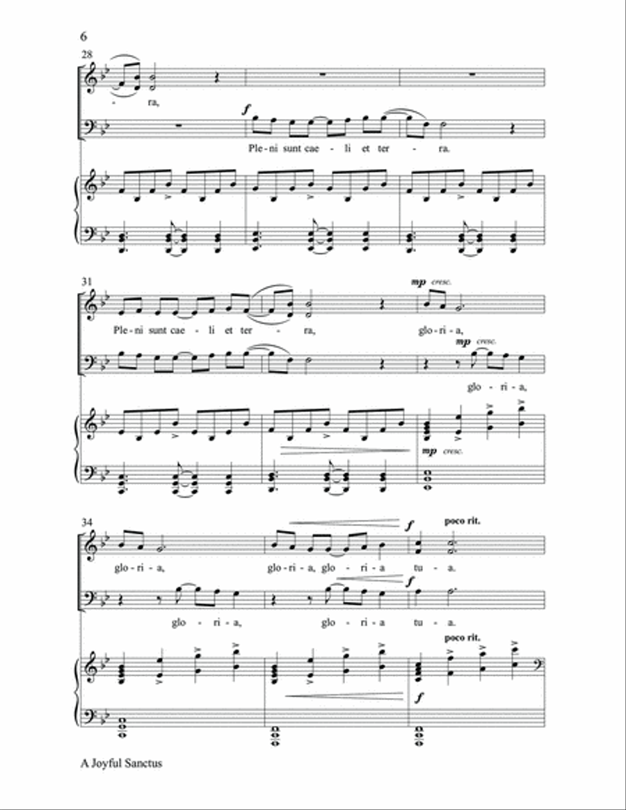 A Joyful Sanctus 3-Part scores gallery preview page 6