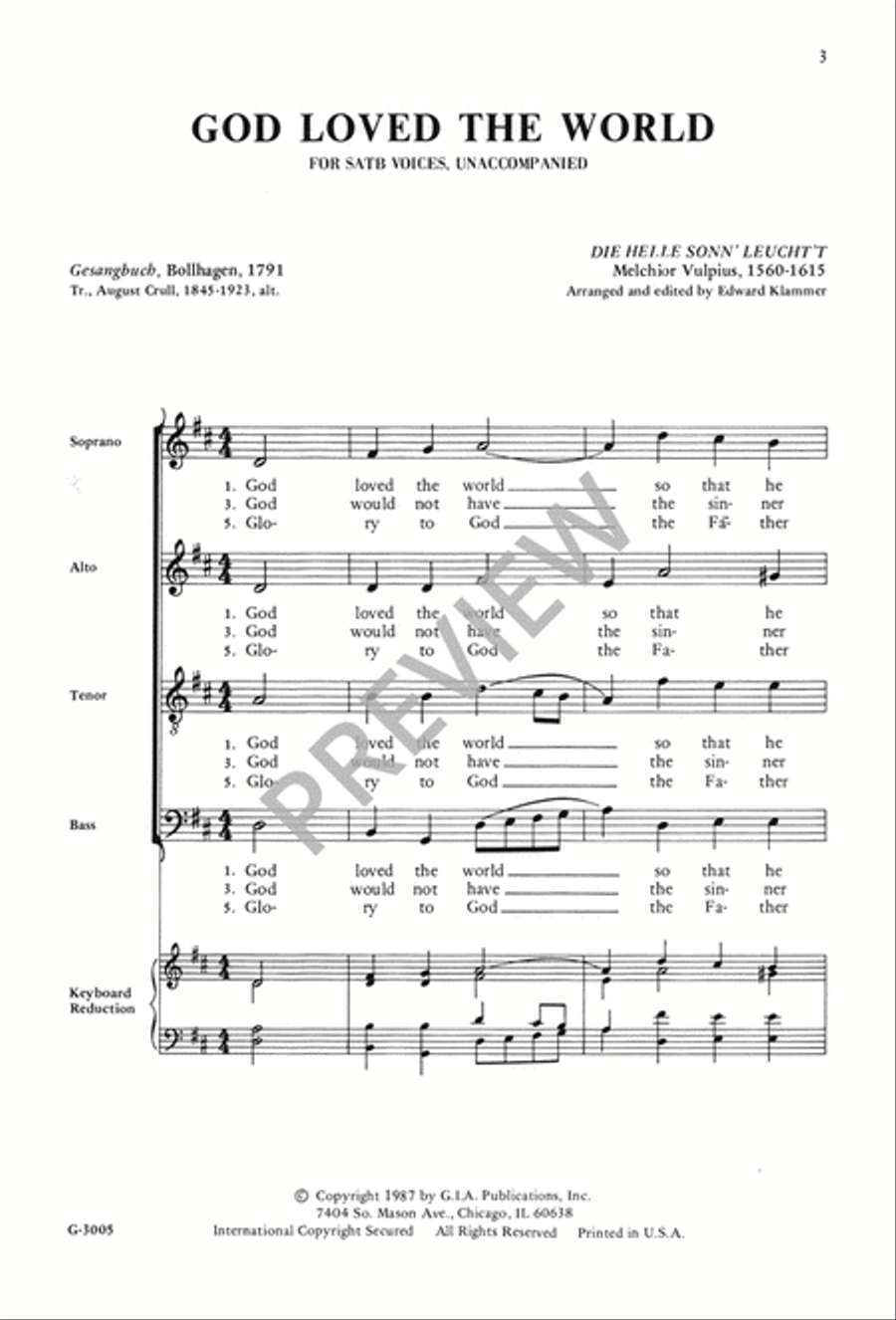 God Loved the World 4-Part scores gallery preview page 4