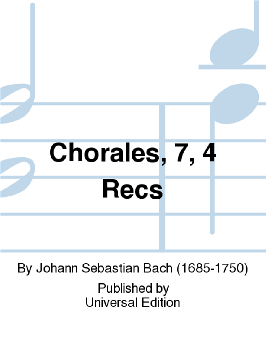 Chorales, 7, 4 Recs Chorales, 7, 4 Recs School and Community scores gallery preview page 1