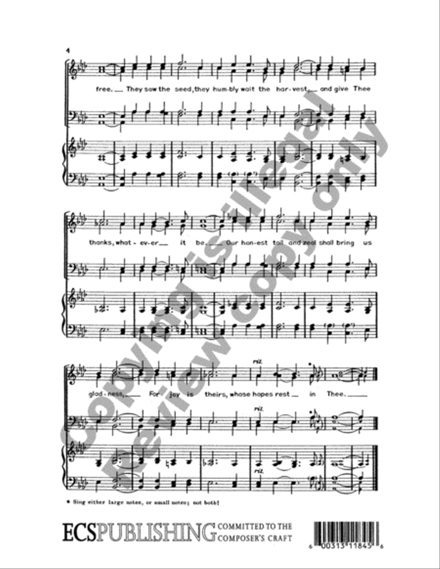 Finlandia Hymn TTBB scores gallery preview page 7