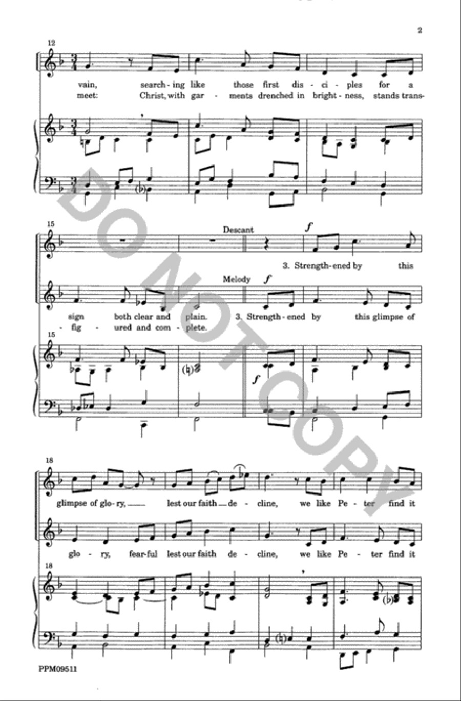 Transfiguration Unison Choir scores gallery preview page 3