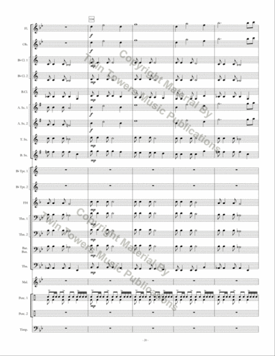 Soaring Eagles Soaring Eagles Concert Band scores gallery preview page 21
