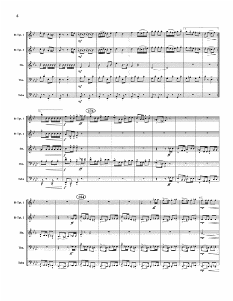 Florentiner March Brass Quintet scores gallery preview page 6