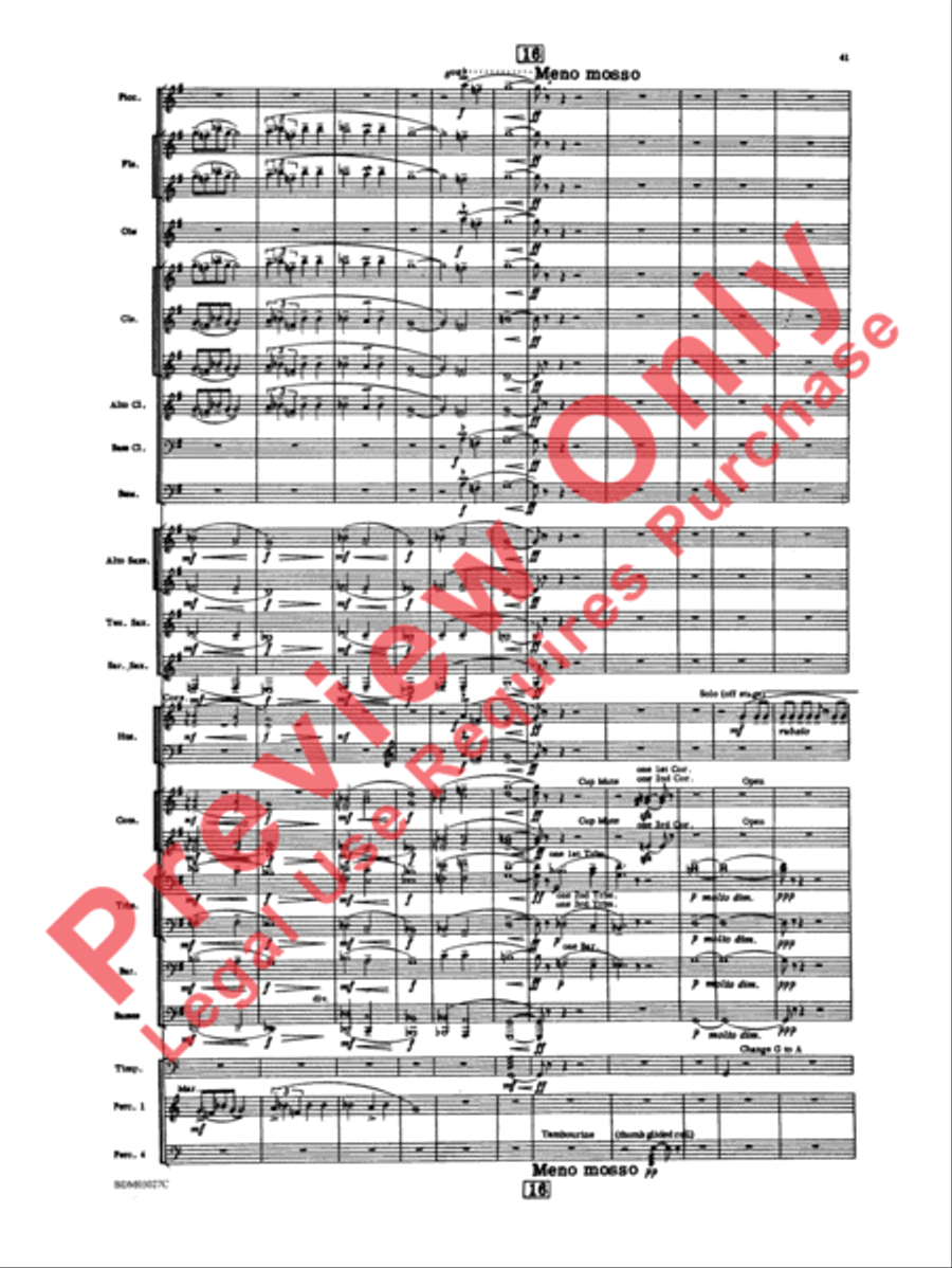 La Fiesta Mexicana Concert Band scores gallery preview page 44