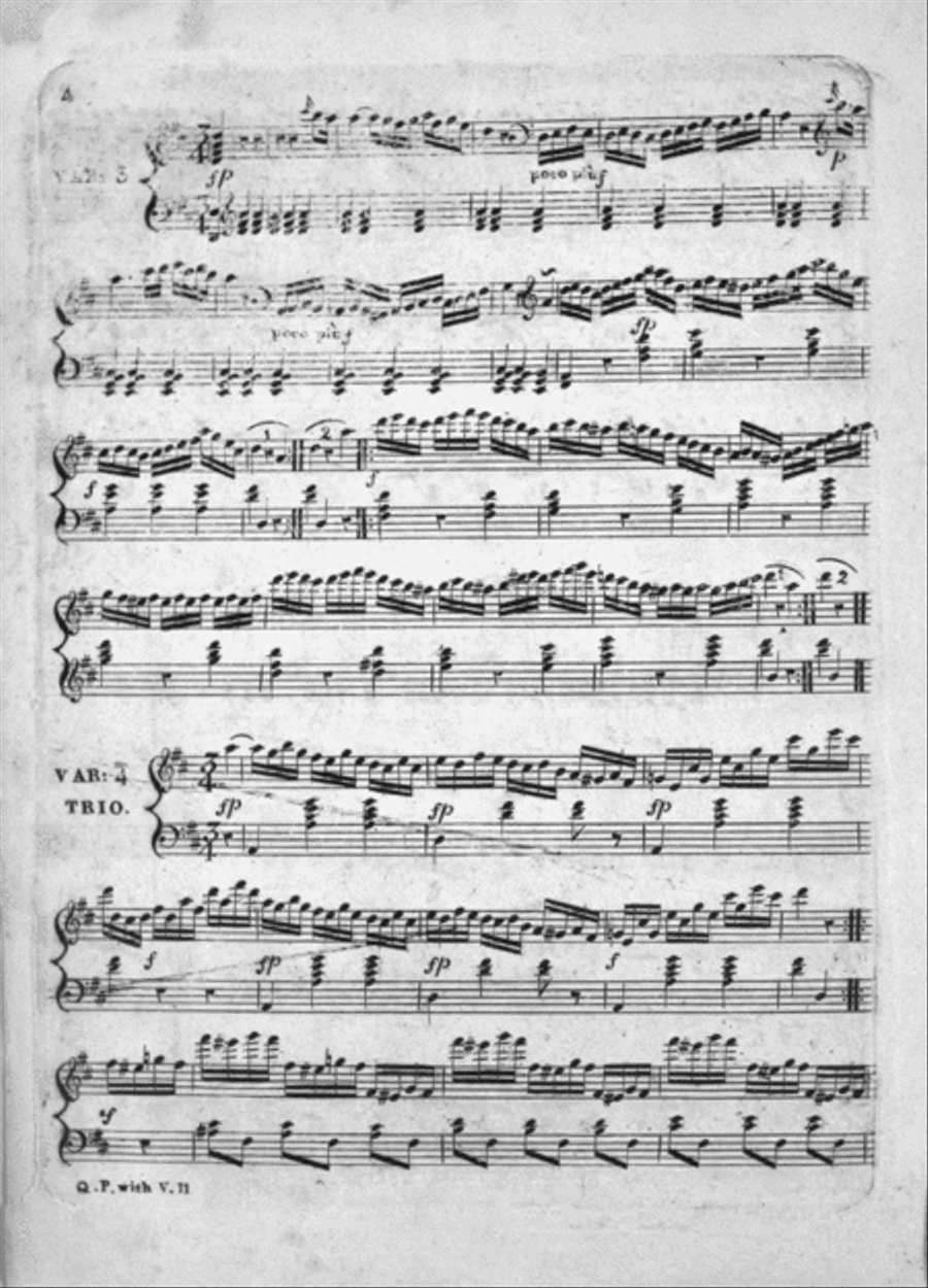 The Queen of Prussia's Waltz With Variations for the Piano Forte Piano Solo scores gallery preview page 4