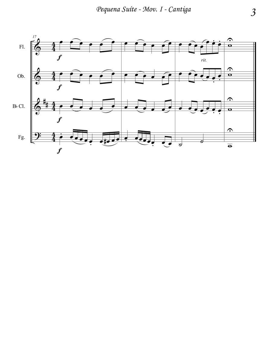 Small Suite for Woodwinds Woodwind Quartet scores gallery preview page 4