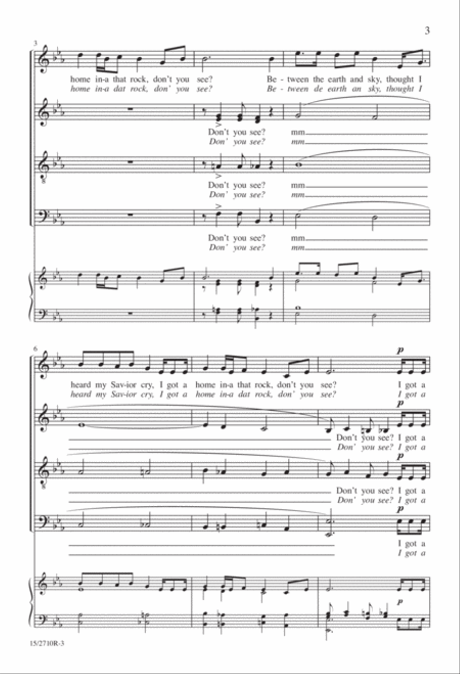 I Got a Home in-a That Rock Divisi scores gallery preview page 4
