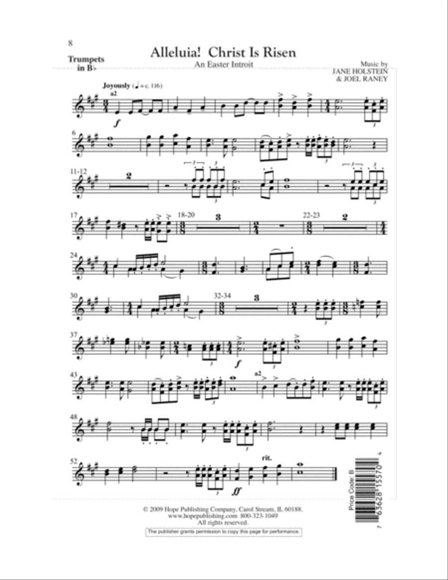 Alleluia! Christ Is Risen 4-Part scores gallery preview page 8