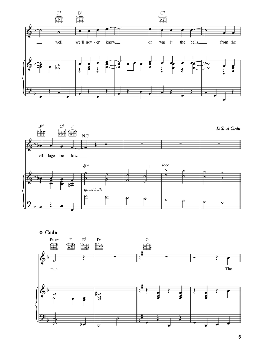 Snoopy's Christmas Snoopy's Christmas Piano, Vocal, Guitar scores gallery preview page 5