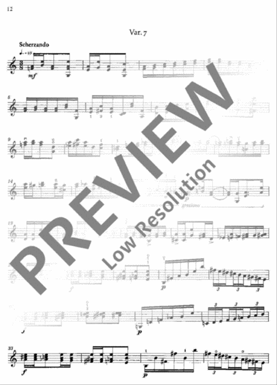 Tema con 8 variazioni Violin Solo scores gallery preview page 13
