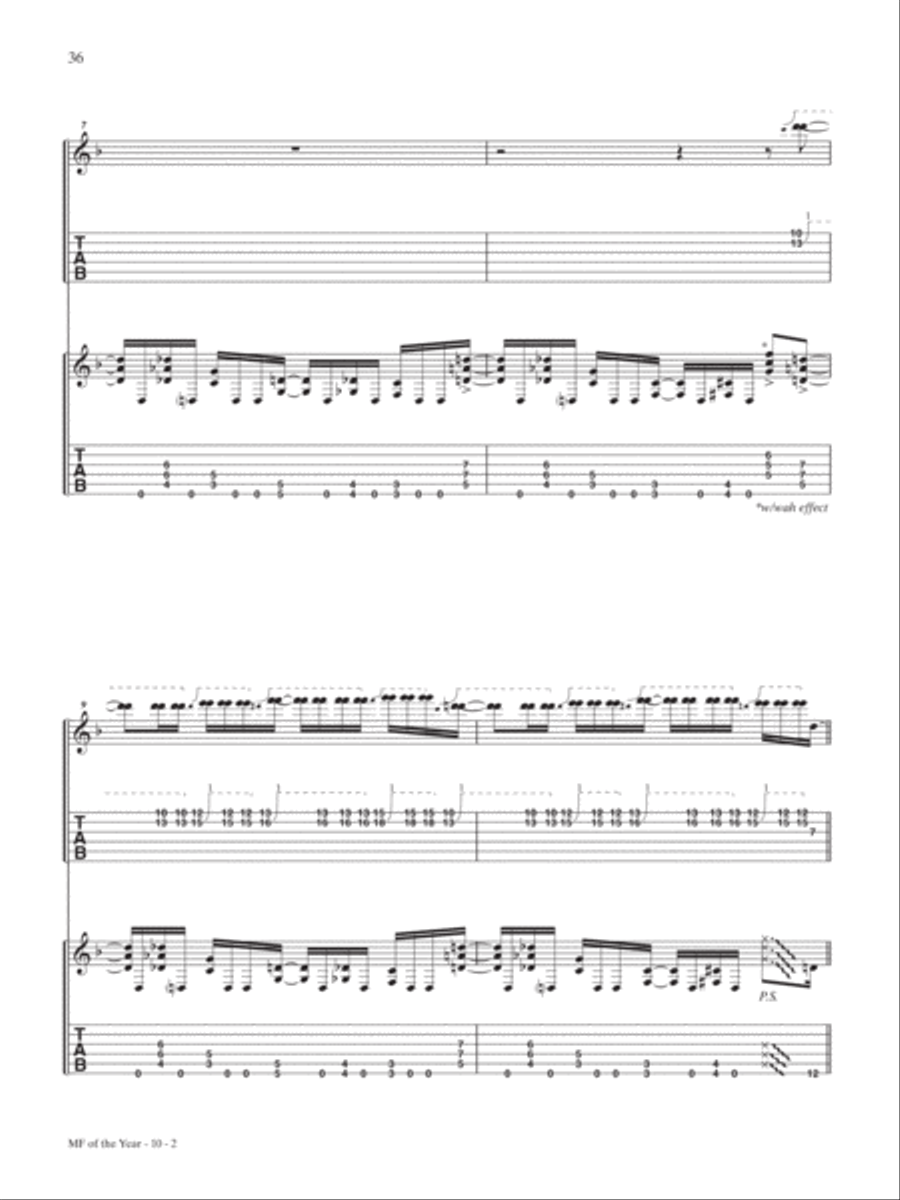 Mother F***er of the Year Guitar Tablature scores gallery preview page 2