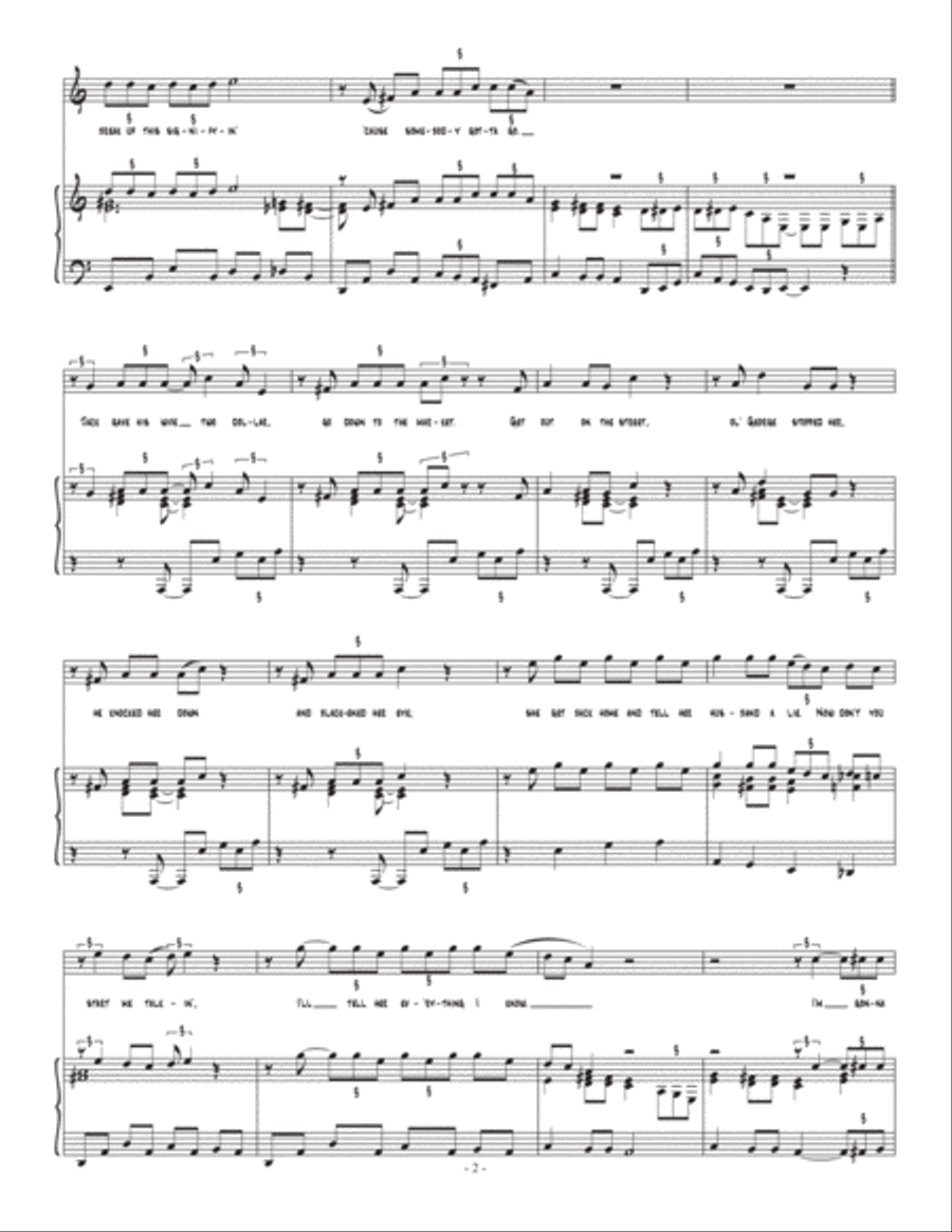 Don't Start Me To Talkin' Voice scores gallery preview page 2