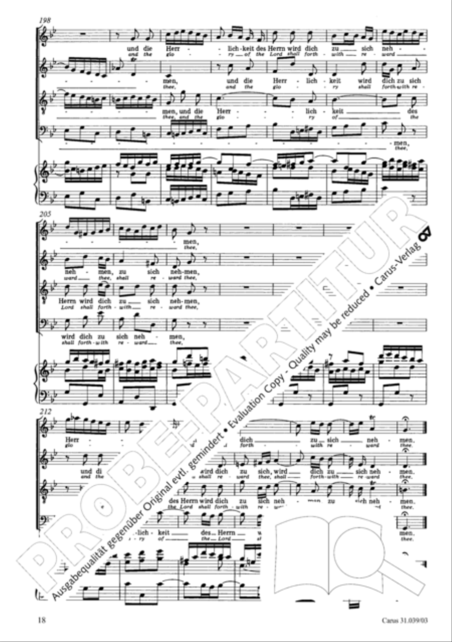 Give the hungry ones thy bread (Brich dem Hungrigen dein Brot) 4-Part scores gallery preview page 19