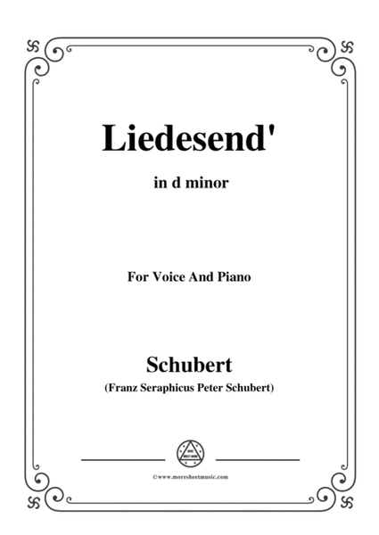 Schubert-Liedesend’,in d minor,for Voice and Piano image number null