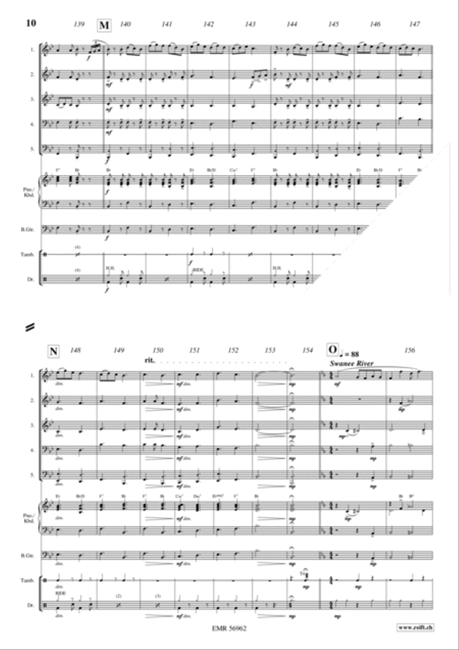 Western Medley Brass Quintet scores gallery preview page 9