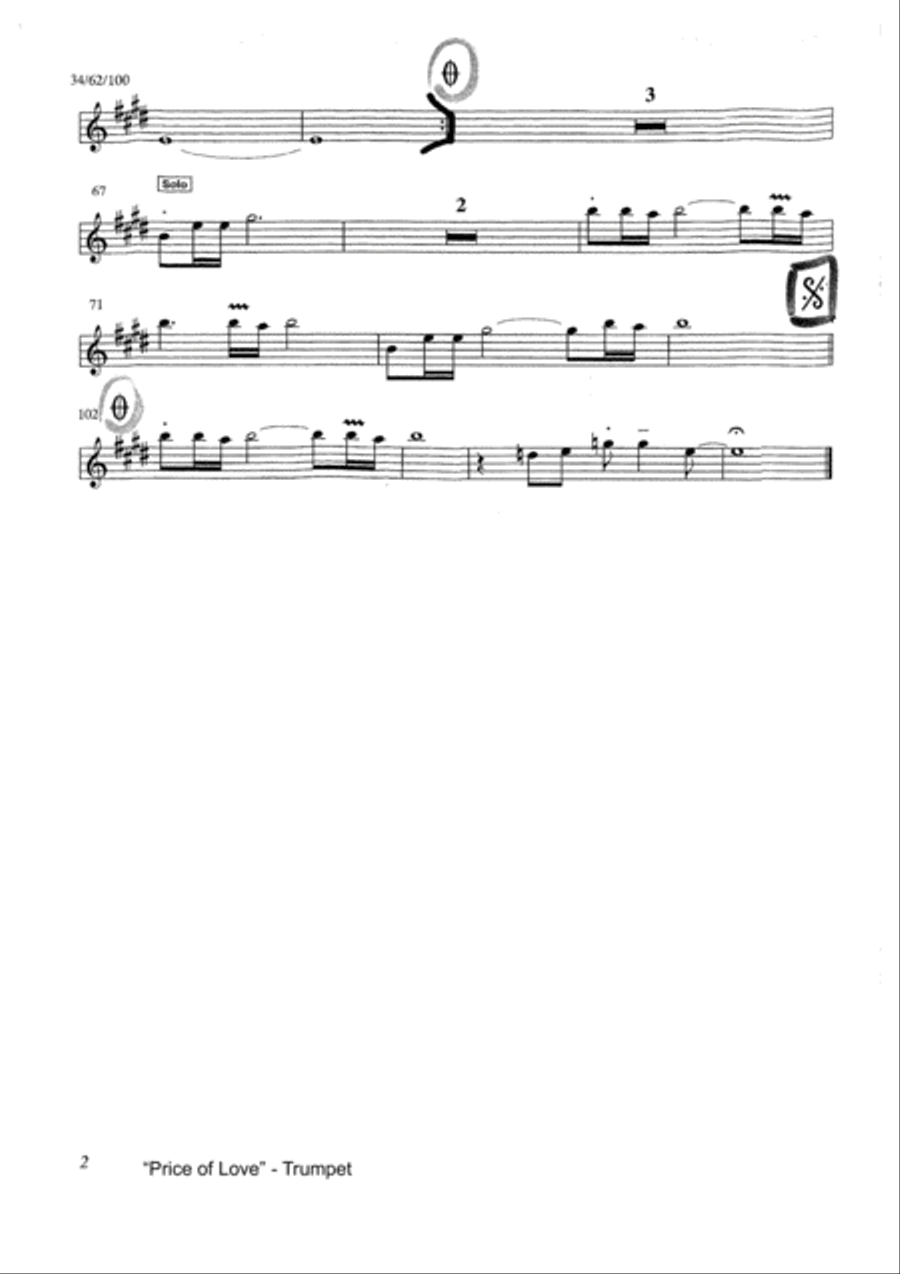 The Price Of Love The Price Of Love Tenor Saxophone scores gallery preview page 2