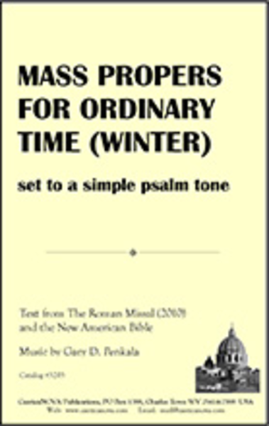 Mass Propers for Winter Ordinary Time