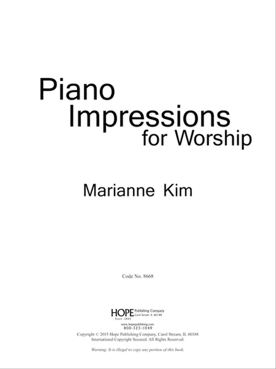 Piano Impressions for Worship, Vol. 1 Piano Solo scores gallery preview page 3