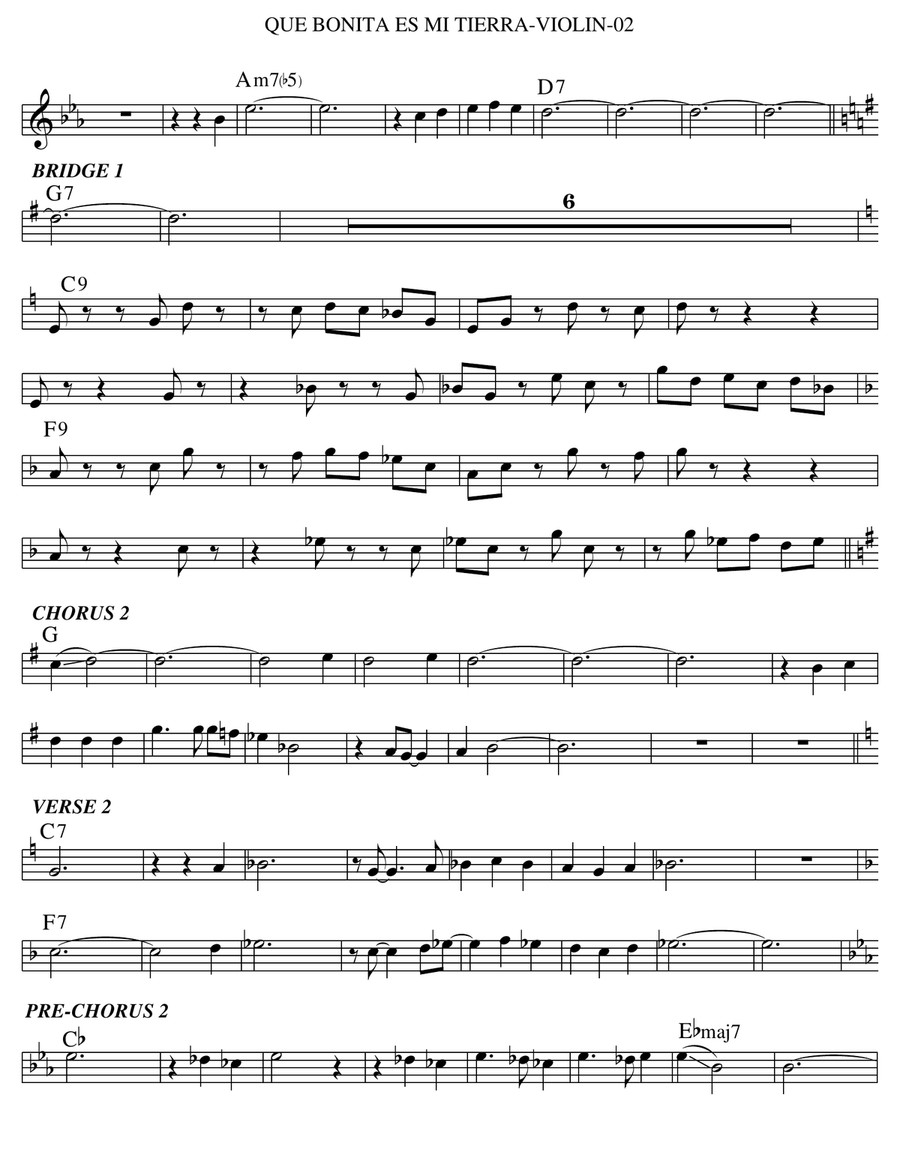 Que Bonita Es Mi Tierra Que Bonita Es Mi Tierra Violin Solo scores gallery preview page 2