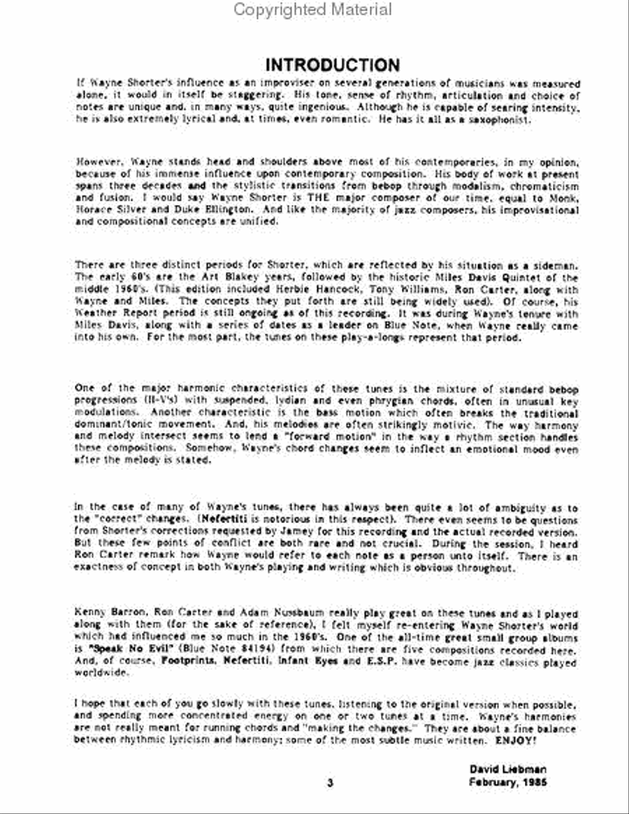 Volume 33 - Wayne Shorter Tenor Saxophone scores gallery preview page 3