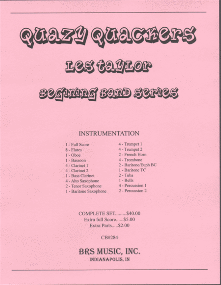 Quazy Quackers Quazy Quackers Concert Band scores gallery preview page 1