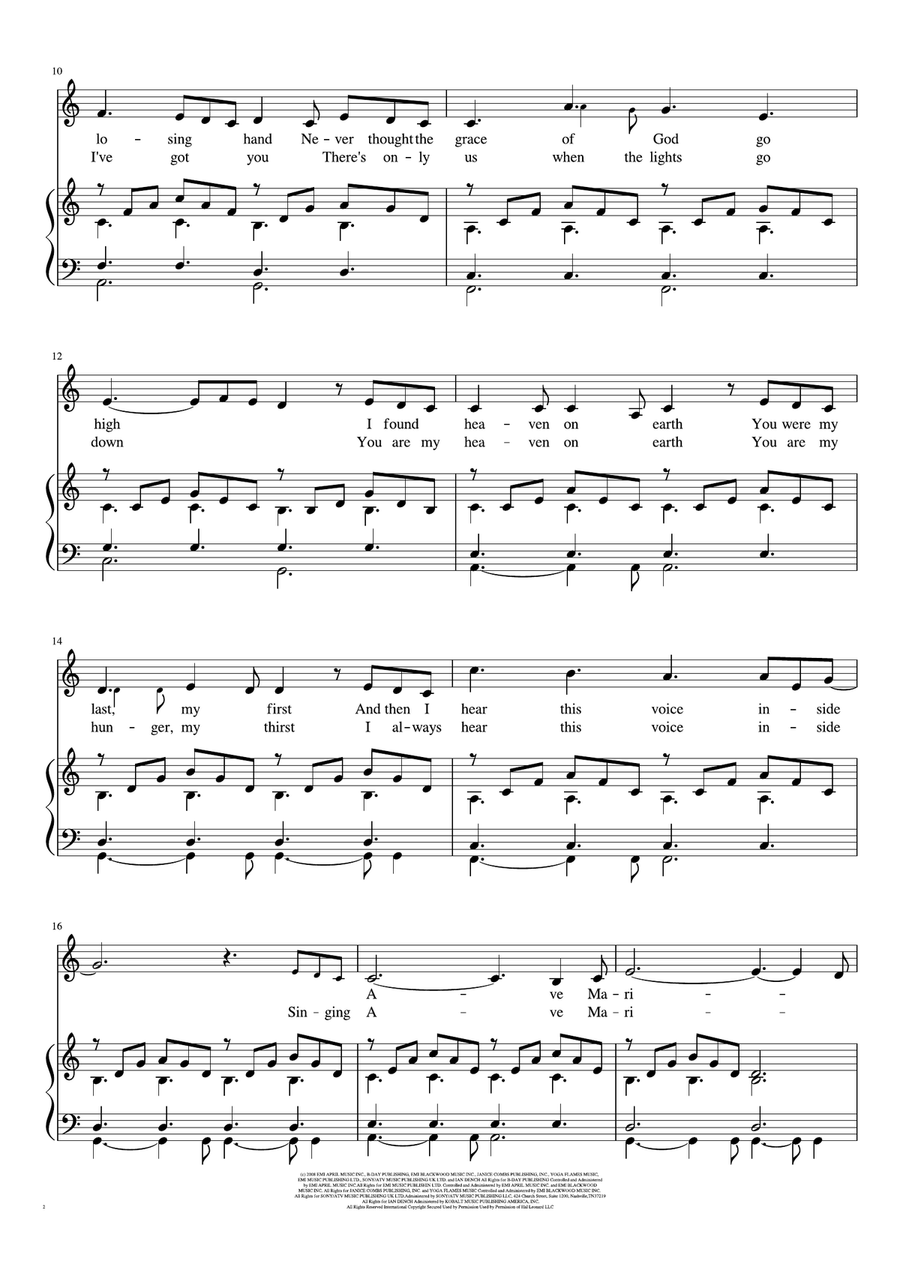 Ave Maria Piano, Vocal scores gallery preview page 2