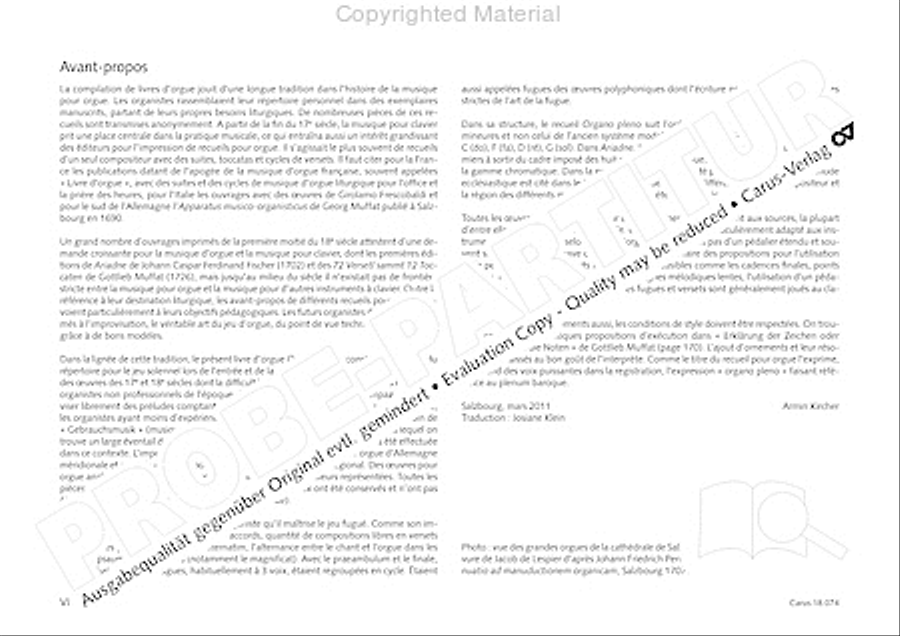 Organo pleno. Orgelstucke zum Ein- und Auszug Organ Solo scores gallery preview page 8