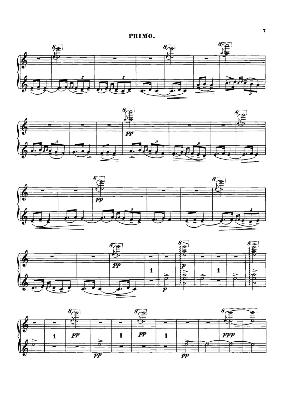 Borodin In the Steppes of Central Asia, for piano duet(1 piano, 4 hands), PB831 1 Piano, 4-Hands scores gallery preview page 4