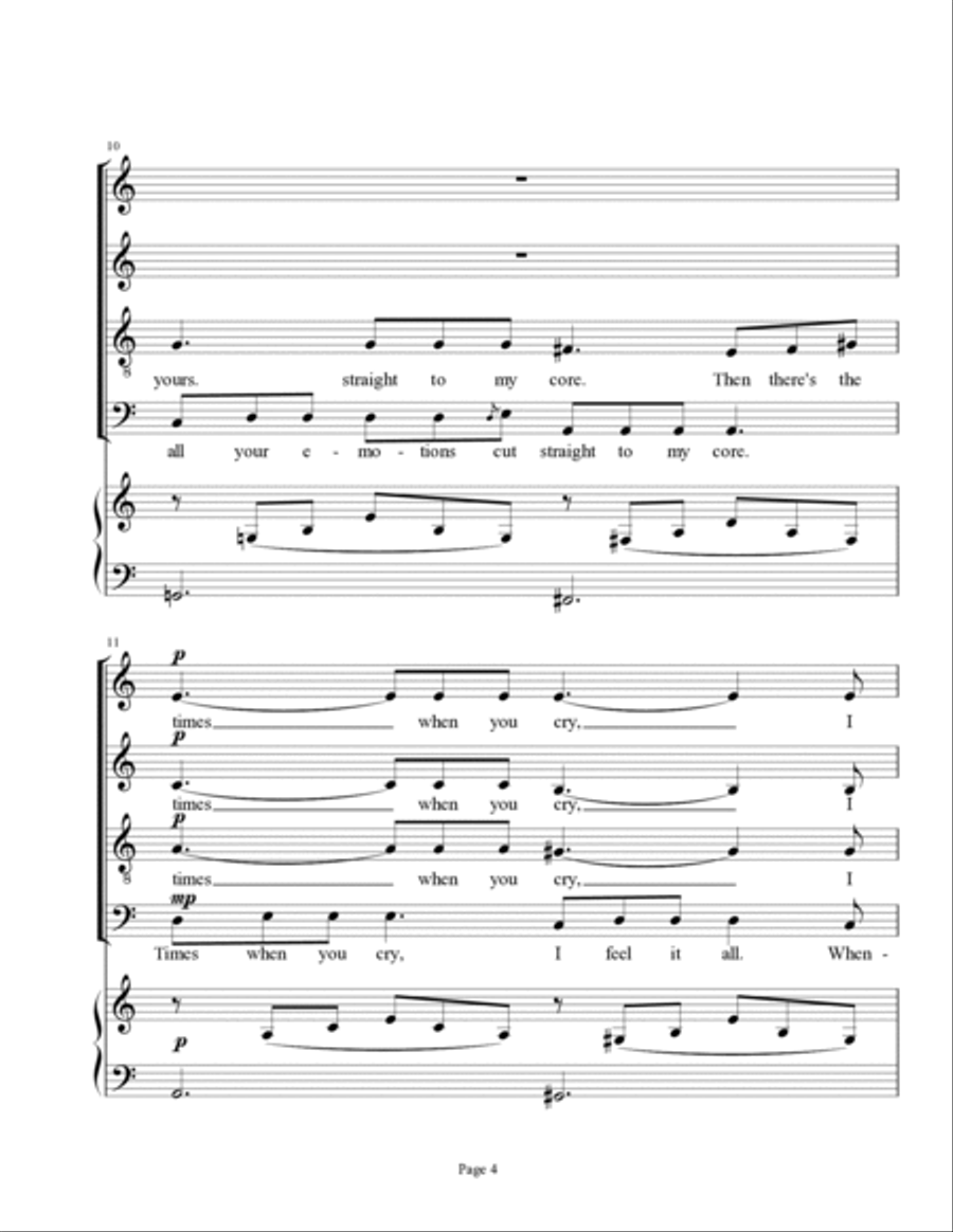 We Go Down Together 4-Part scores gallery preview page 4