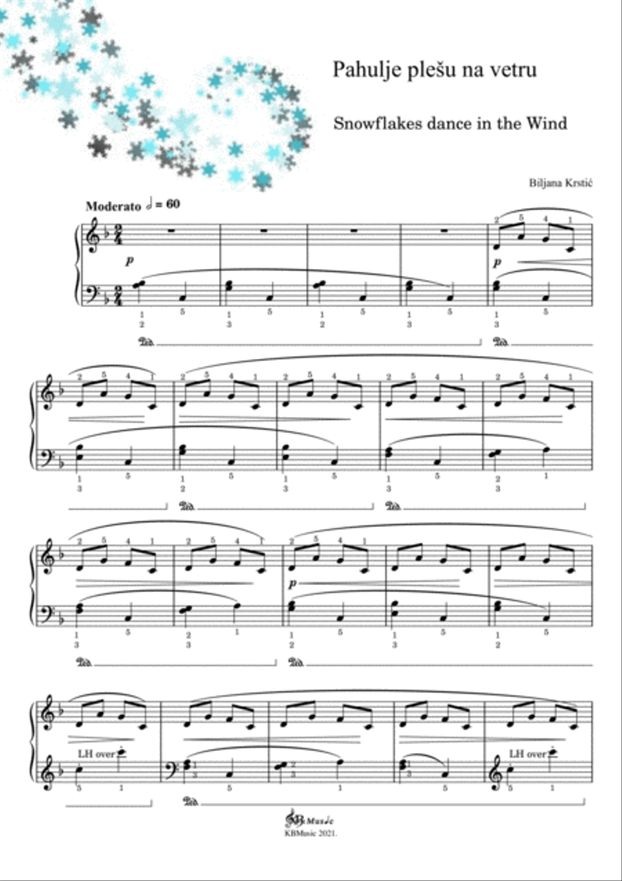 Snowflakes dance in the wind Part scores gallery preview page 2