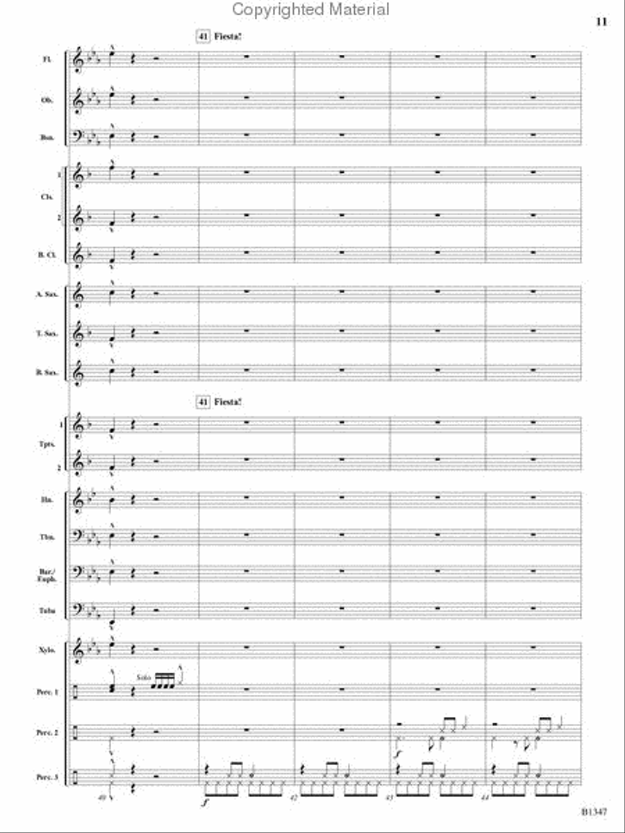 Santa's Fiesta! Concert Band scores gallery preview page 10