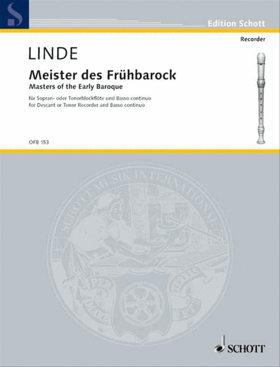 Masters of the Early Baroque Soprano Recorder scores gallery preview page 1