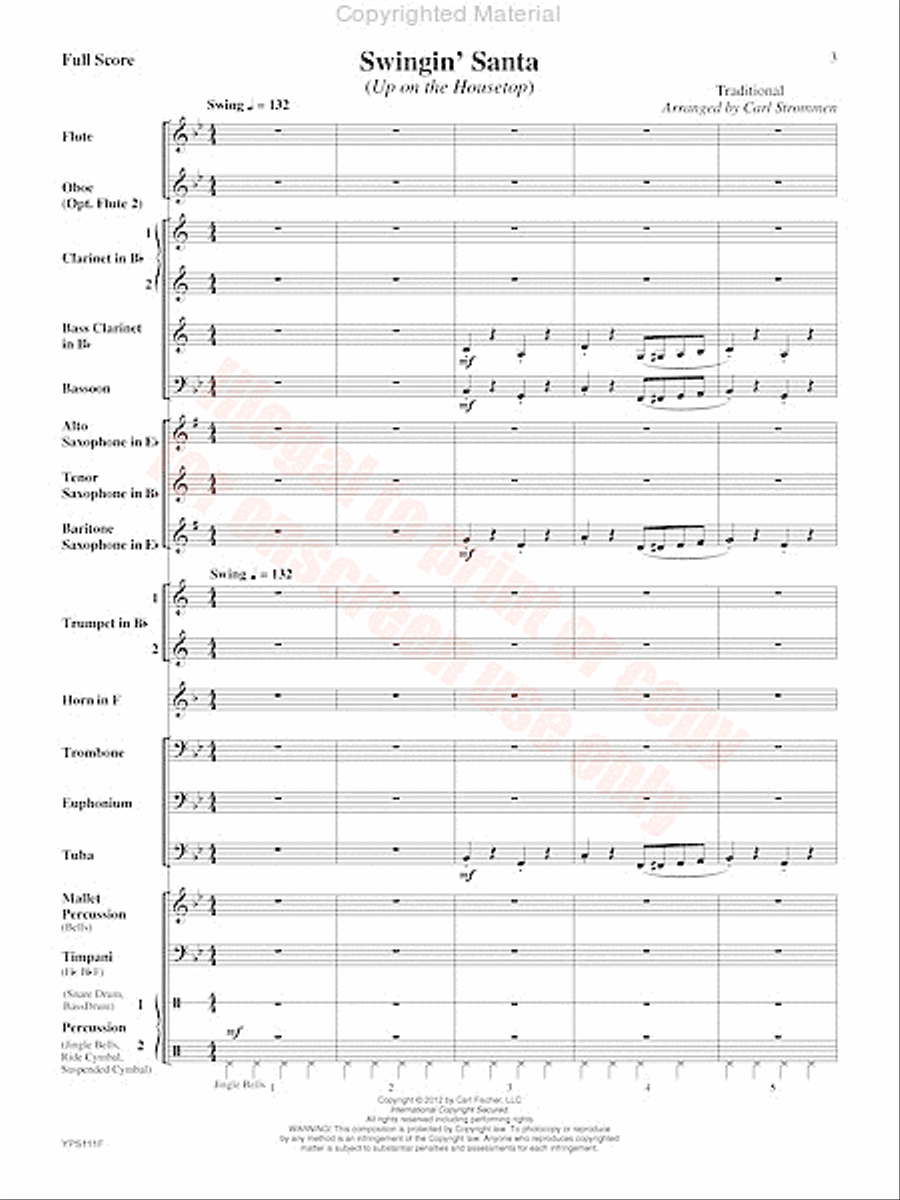 Swingin' Santa Concert Band scores gallery preview page 4