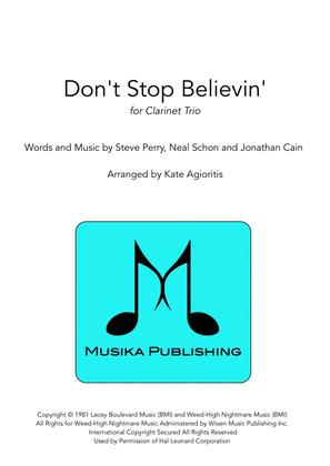 Book cover for Don't Stop Believin'