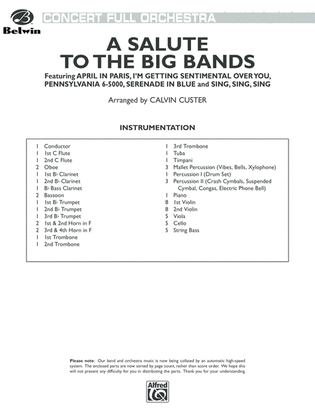 A Salute to the Big Bands: Score